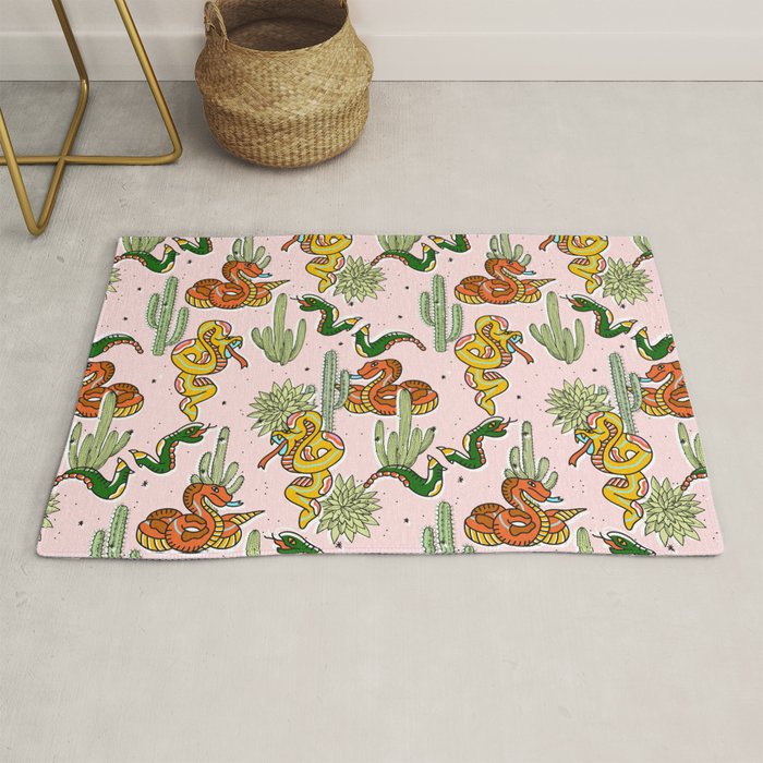 Join Or Die #illustration #wildlife #pattern Rug Gallery Image 1