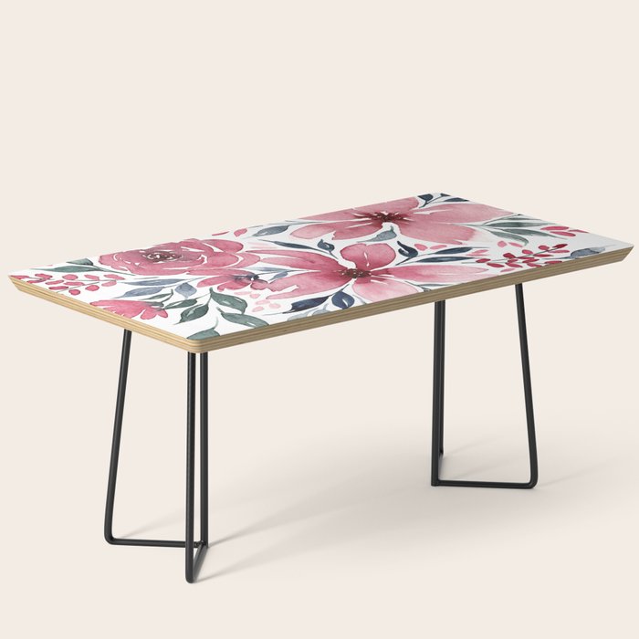 Modern Watercolor Florals No. 2 Coffee Table Gallery Image 1