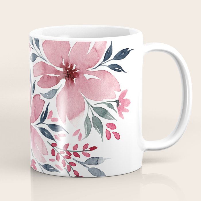 Modern Watercolor Florals No. 2 Coffee Mug Gallery Image 1