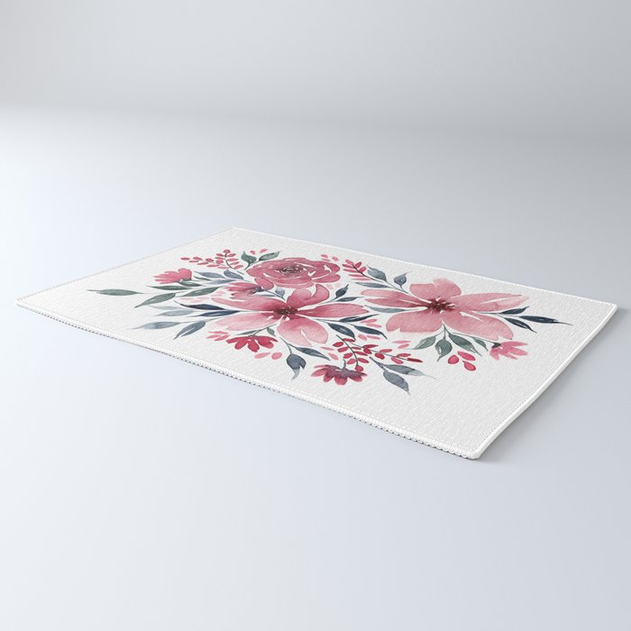 Modern Watercolor Florals No. 2 Rug Gallery Image 3
