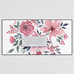 Modern Watercolor Florals No. 2 Desk Mat Gallery Image 1