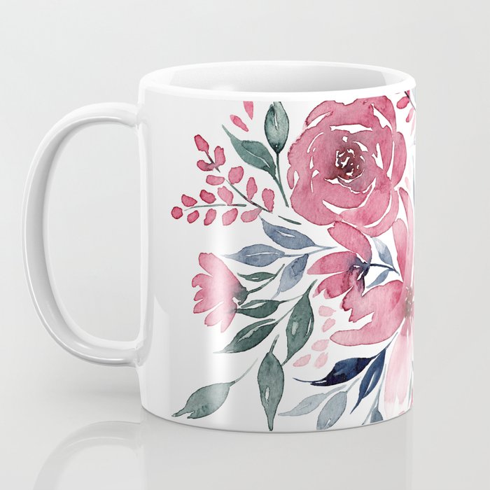 Modern Watercolor Florals No. 2 Coffee Mug Gallery Image 3