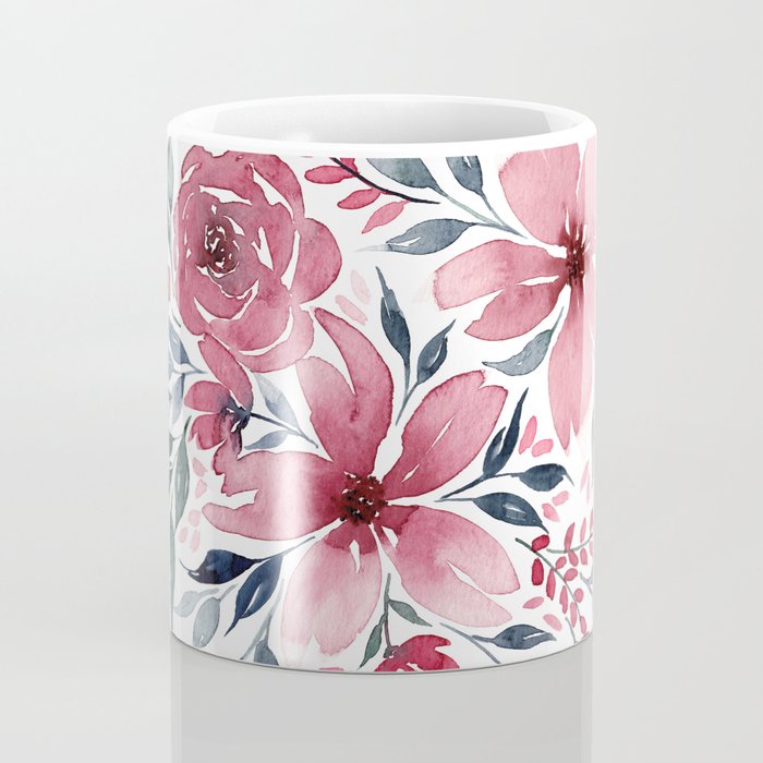 Modern Watercolor Florals No. 2 Coffee Mug Gallery Image 4