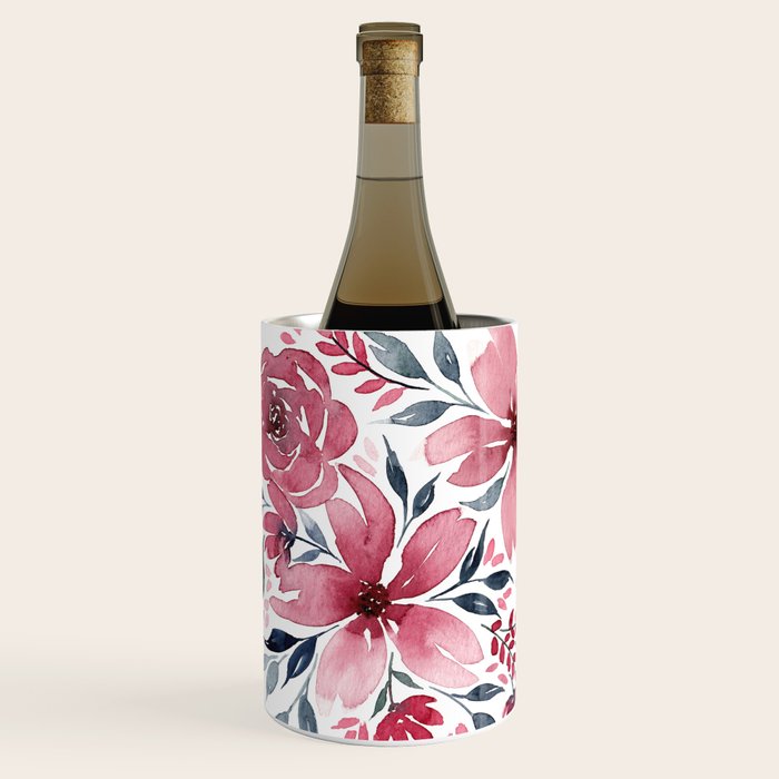 Modern Watercolor Florals No. 2 Wine Chiller Gallery Image 1