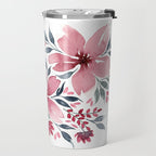 Modern Watercolor Florals No. 2 Travel Mug Gallery Image 2