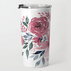 Modern Watercolor Florals No. 2 Travel Mug Gallery Image 3