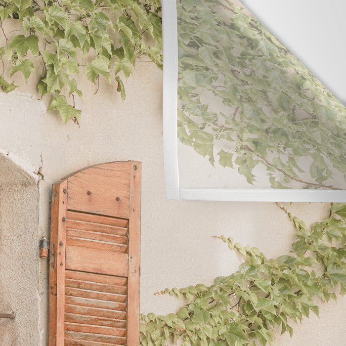 French Window Shutters Photo | Botanical Summer Art Print from Lyon | France Travel Photography Wall Tapestry Gallery Image 3