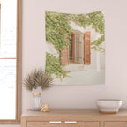 French Window Shutters Photo | Botanical Summer Art Print from Lyon | France Travel Photography Wall Tapestry Gallery Image 2