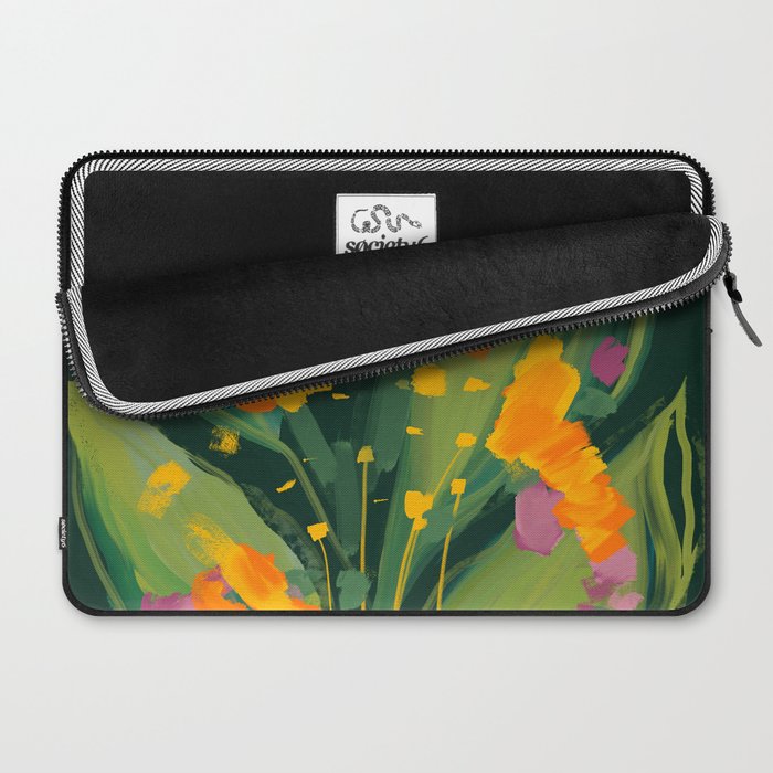 Abstract Floral Evening Laptop Sleeve Gallery Image 2