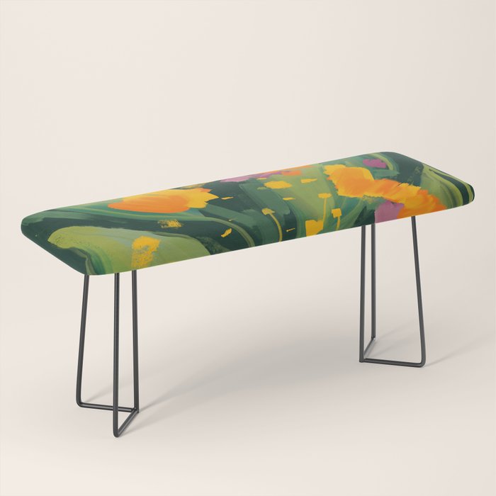 Abstract Floral Evening Bench Gallery Image 1