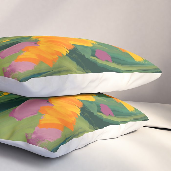 Abstract Floral Evening Pillow Sham Gallery Image 3