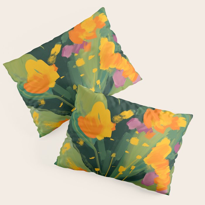 Abstract Floral Evening Pillow Sham Gallery Image 3