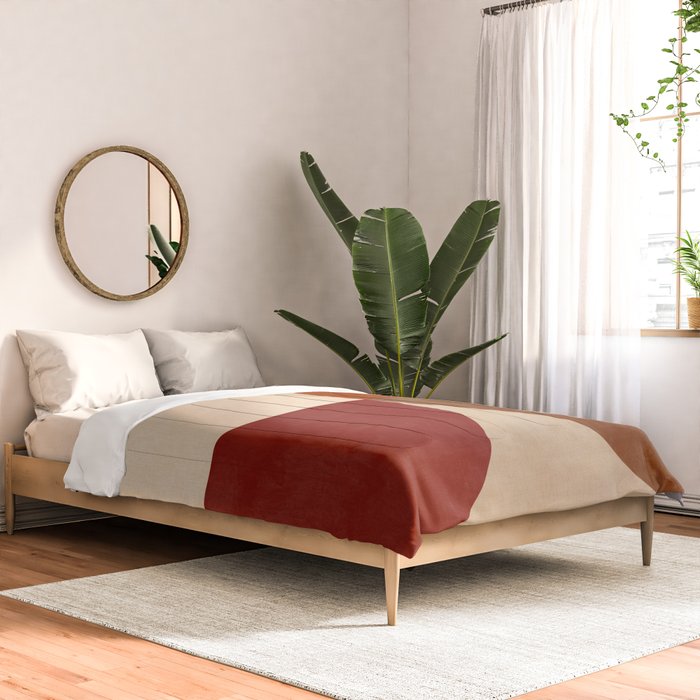 abstract retro shapes earthy 10 Comforter Gallery Image 2