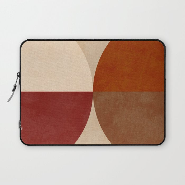 abstract retro shapes earthy 10 Laptop Sleeve Gallery Image 1