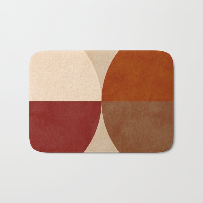 abstract retro shapes earthy 10 Bath Mat Gallery Image 1