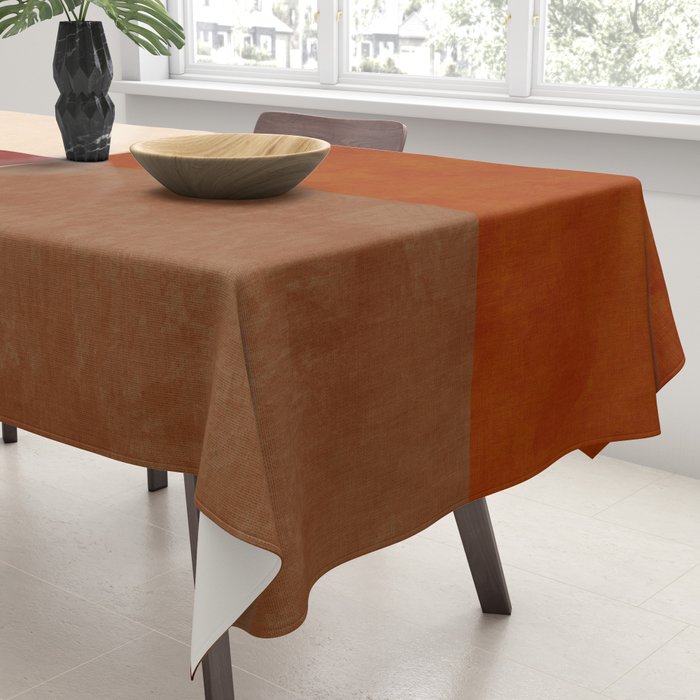 abstract retro shapes earthy 10 Tablecloth Gallery Image 3