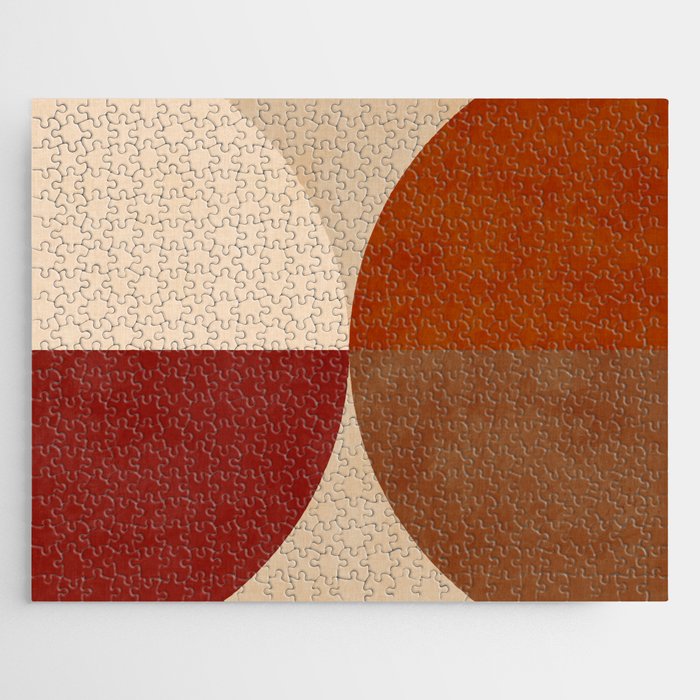 abstract retro shapes earthy 10 Jigsaw Puzzle Gallery Image 1