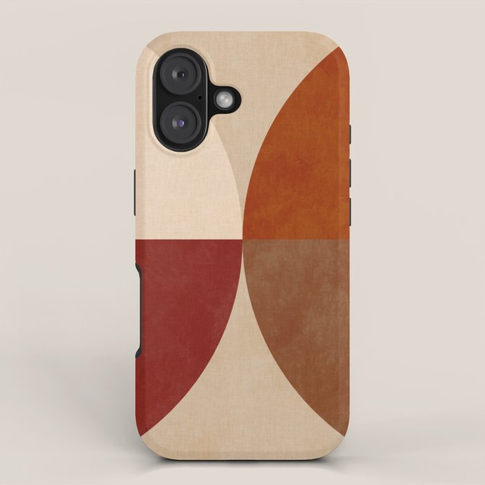 abstract retro shapes earthy 10 iPhone Case Gallery Image 1