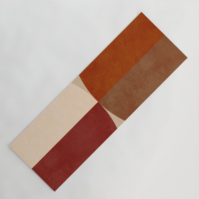 abstract retro shapes earthy 10 Yoga Mat Gallery Image 1