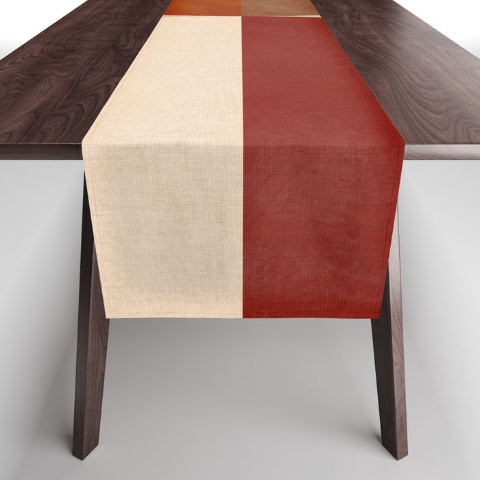 abstract retro shapes earthy 10 Table Runner Gallery Image 1