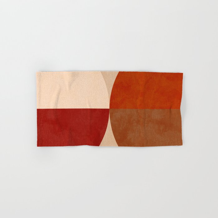 abstract retro shapes earthy 10 Bath Towel Gallery Image 1
