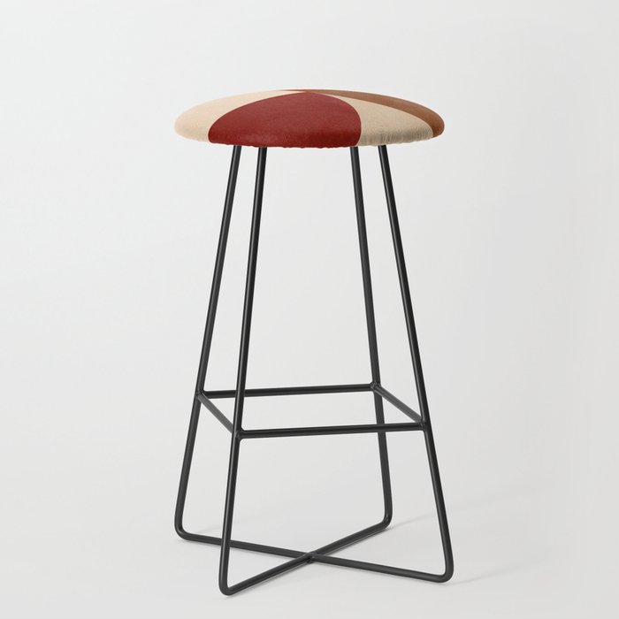 abstract retro shapes earthy 10 Stool Gallery Image 1
