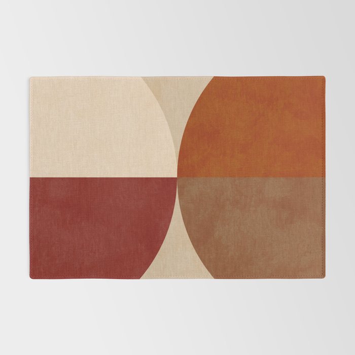 abstract retro shapes earthy 10 Rug Gallery Image 2