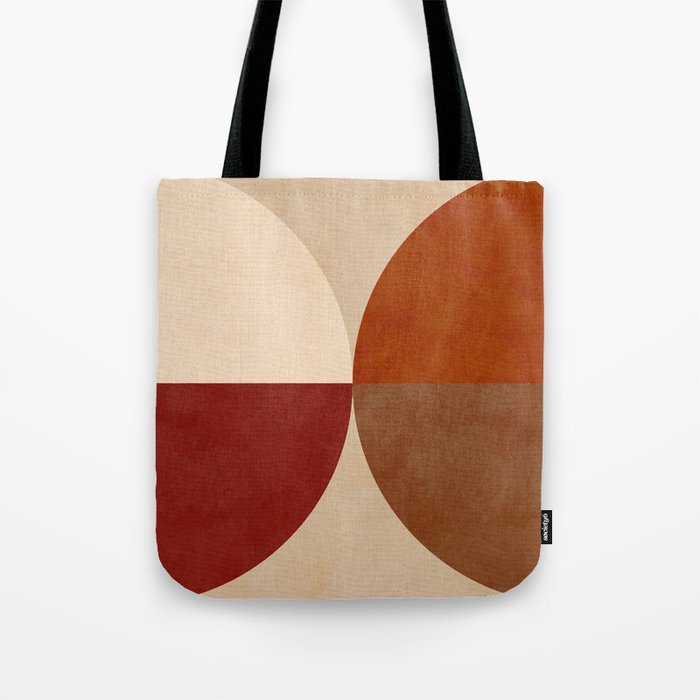 abstract retro shapes earthy 10 Tote Bag Gallery Image 1