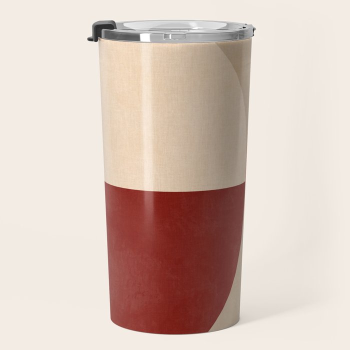 abstract retro shapes earthy 10 Travel Mug Gallery Image 3