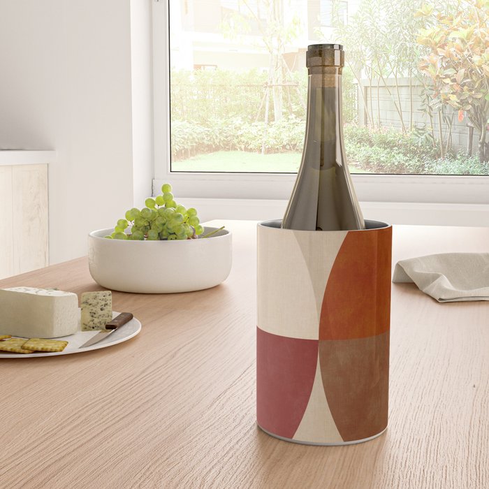 abstract retro shapes earthy 10 Wine Chiller Gallery Image 4