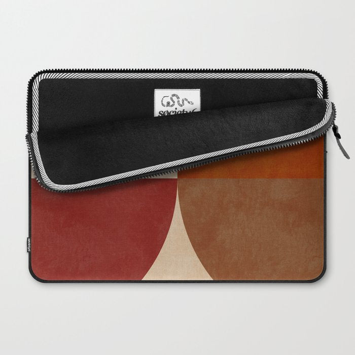 abstract retro shapes earthy 10 Laptop Sleeve Gallery Image 2