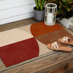 abstract retro shapes earthy 10 Outdoor Rug Gallery Image 2