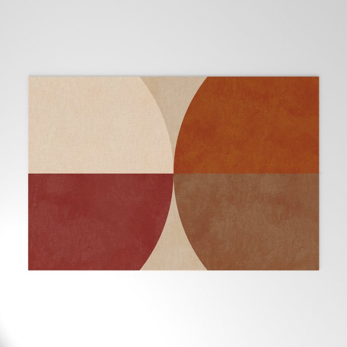 abstract retro shapes earthy 10 Welcome Mat Gallery Image 1