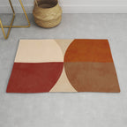 abstract retro shapes earthy 10 Rug Gallery Image 1