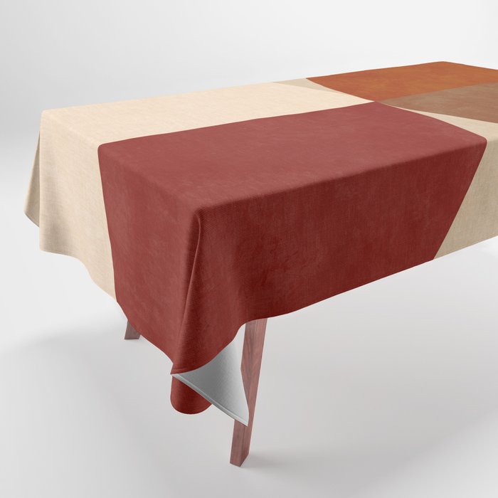 abstract retro shapes earthy 10 Tablecloth Gallery Image 1