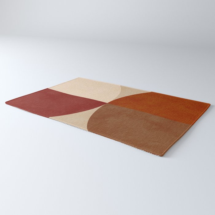 abstract retro shapes earthy 10 Rug Gallery Image 3