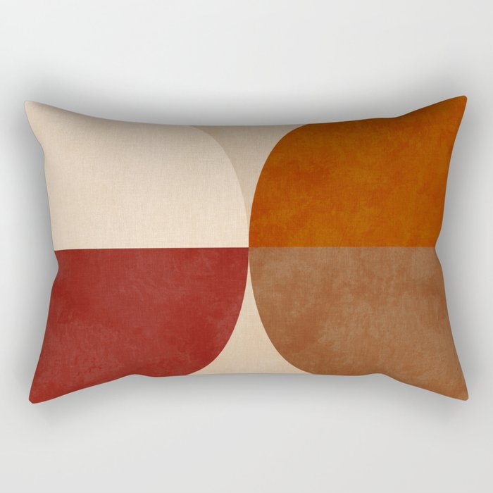 abstract retro shapes earthy 10 Rectangular Pillow Gallery Image 2