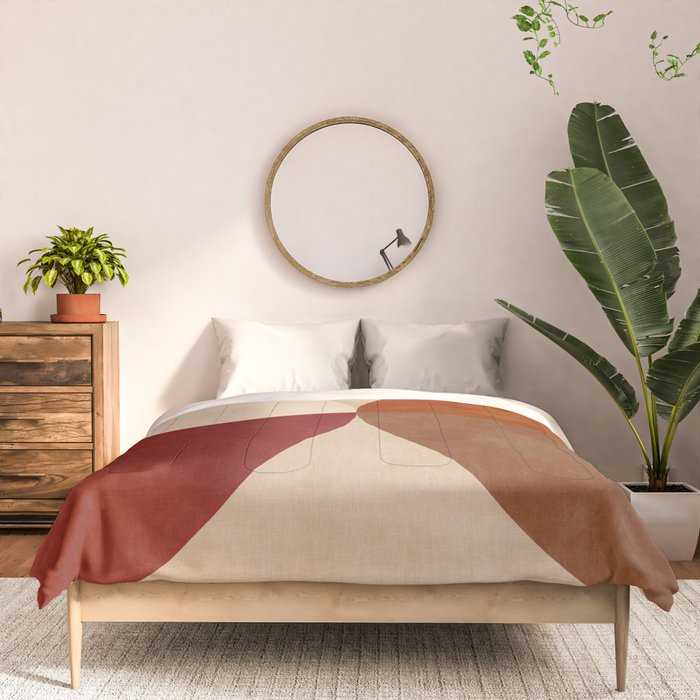 abstract retro shapes earthy 10 Comforter Gallery Image 3