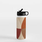 abstract retro shapes earthy 10 Water Bottle Gallery Image 1
