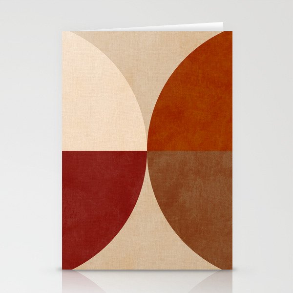 abstract retro shapes earthy 10 Stationery Card Gallery Image 2