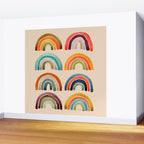 Rainbow Watercolor - Retro Palette Wall Mural Gallery Image 2