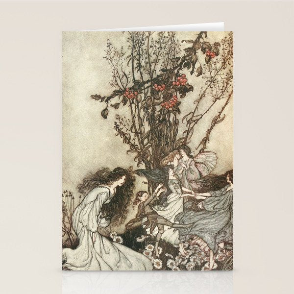 Art by Arthur Rackham from "PeterPan in Kensington Gardens," 1906 Stationery Card Gallery Image 2