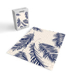 Blue Palm Leaves x Dry Brush Jigsaw Puzzle Gallery Image 2