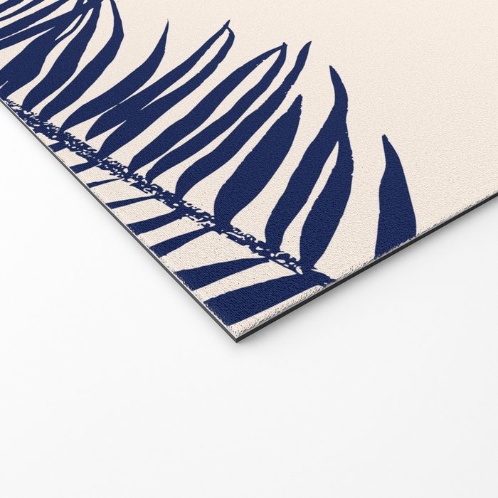 Blue Palm Leaves x Dry Brush Welcome Mat Gallery Image 2
