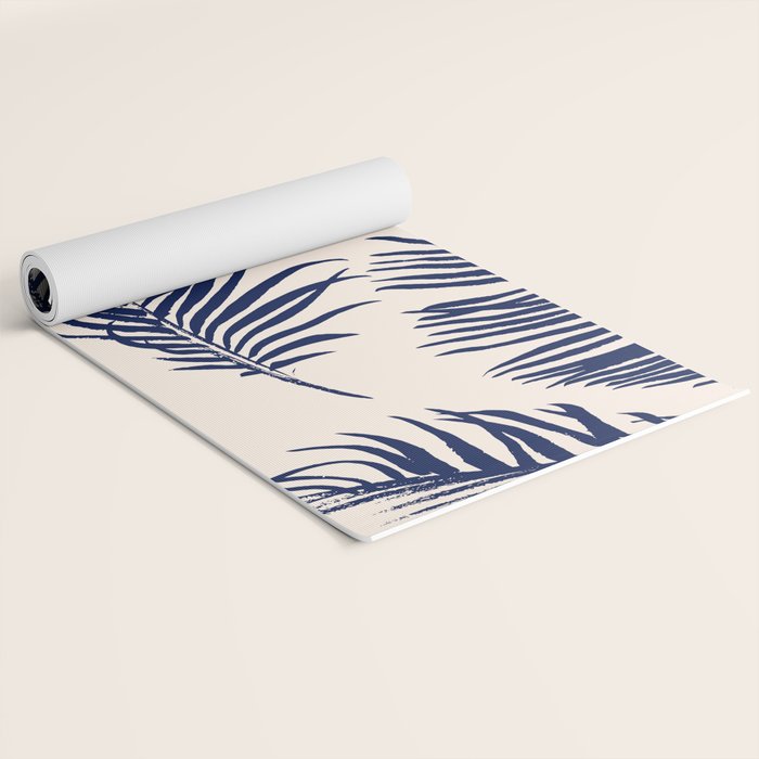 Blue Palm Leaves x Dry Brush Yoga Mat Gallery Image 2
