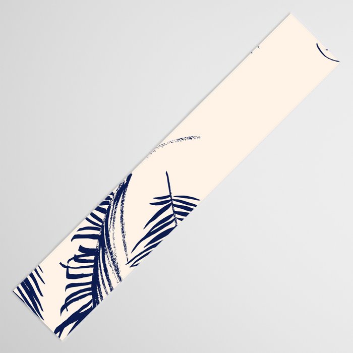 Blue Palm Leaves x Dry Brush Table Runner Gallery Image 3