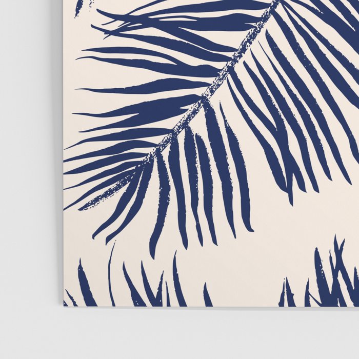 Blue Palm Leaves x Dry Brush Poster Gallery Image 3