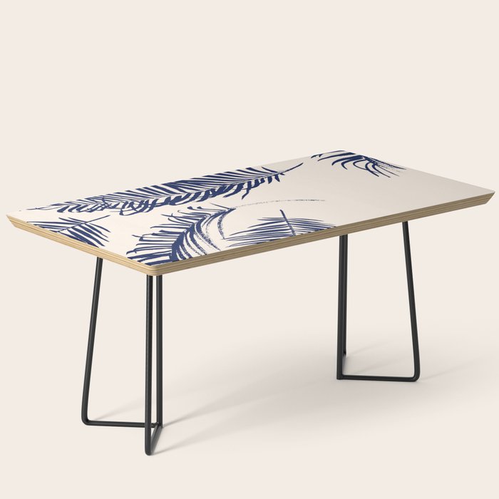 Blue Palm Leaves x Dry Brush Coffee Table Gallery Image 1