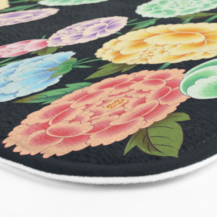 Minhwa(Korean traditional/folk art): Peony Flowers and Rock Bath Mat Gallery Image 3