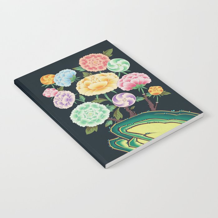 Minhwa(Korean traditional/folk art): Peony Flowers and Rock Notebook Gallery Image 2